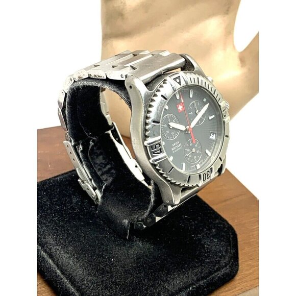Swiss Military Men's Watch 7874 Gray Dial Quartz Chronograph Titanium Ca… - Picture 15 of 15